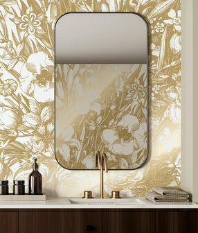 KEK Gold metallic Engraved flowers MW-132 (Free Glue Included!)