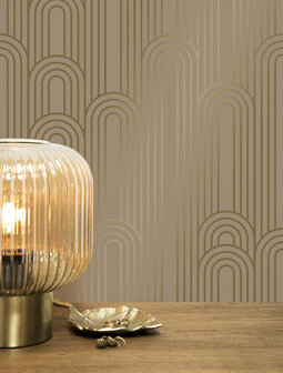 KEK Golden Lines wallpaper nude/gold (2 sheets) MW-089 (Free Glue Included!)