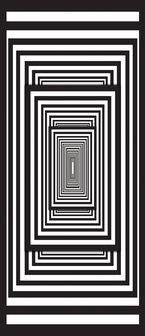 White and Black 3D Tunnel Door Mural Photo Wallpaper 2262VET