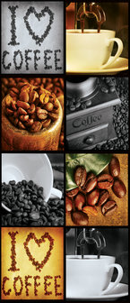 I Love Coffee Collage Door Mural Photo Wallpaper 3460VET