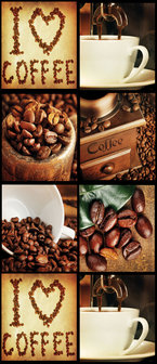 I Love Coffee Collage Door Mural Photo Wallpaper 3459VET