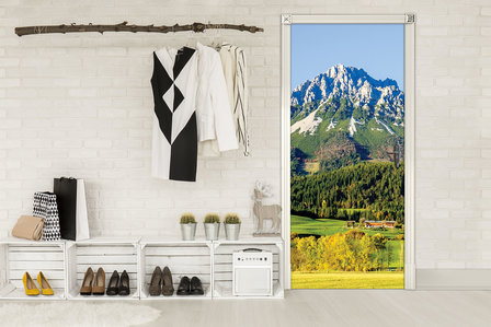 Mountain Door Mural Photo Wallpaper 12109VET