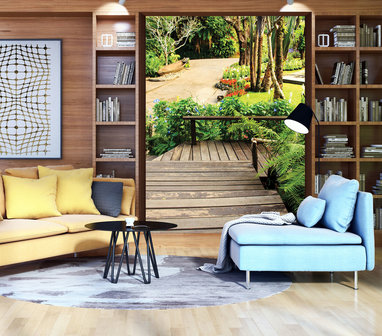 Treppe zum Garten Photo Wall Mural 11358VEA