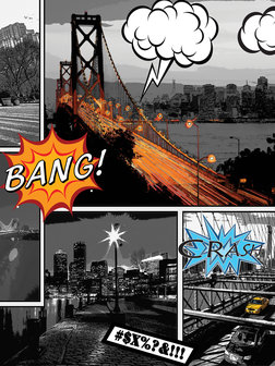 Comics Cities Photo Wall Mural 10676VEA