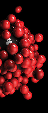 Red Shiny Balls Cluster Door Mural Photo Wallpaper 2506VET