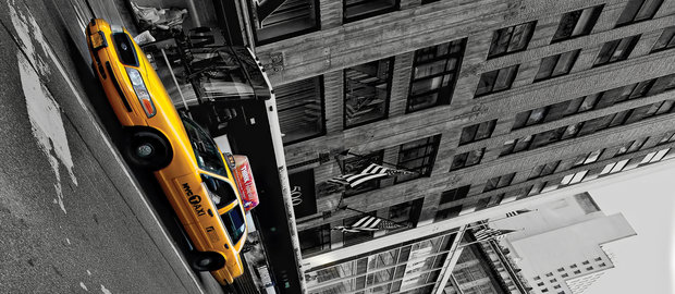 Yellow Cabs  Door Mural Photo Wallpaper 2766VET