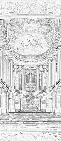 Great Hall Ballroom in Versaille Door Mural Photo Wallpaper 10690VET