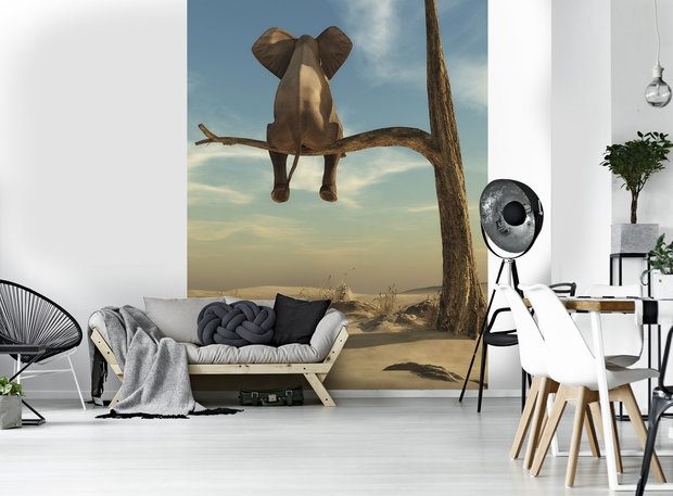 Elephant on the tree Photo Wall Mural 11898VEA