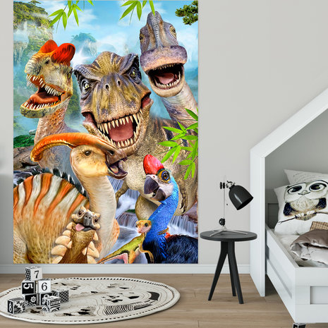 Dinosaurs- Selfies Photo Wall Mural 12847VEA